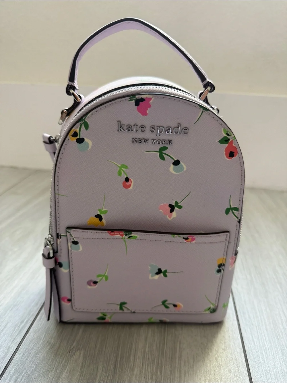 Kate Spade Wildflower Ditsy Convertible Backpack (Purple)