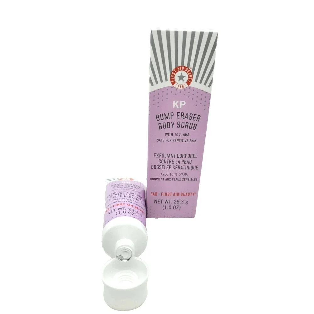 2-PACK First Aid Beauty KP Bump Eraser Body Scrub Exfoliant 10% AHA, 1oz Each