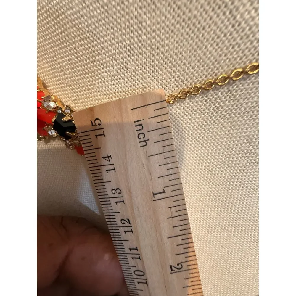 Copied - Monet Gold Tone Herringbone Pendant Necklace 16”