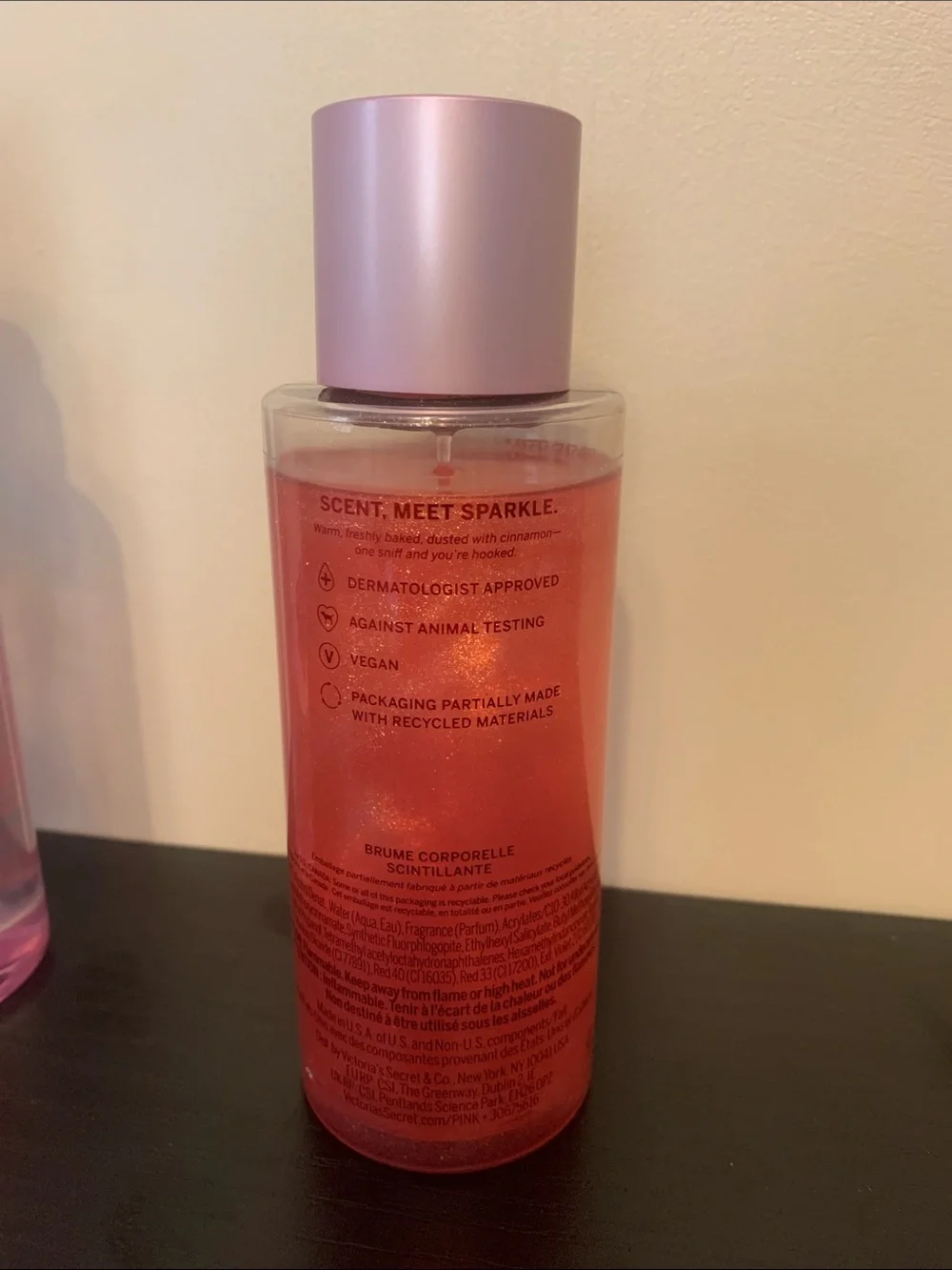 PINK Victoria's Secret Shimmer Body Mist in Pink with Gold Shimmer