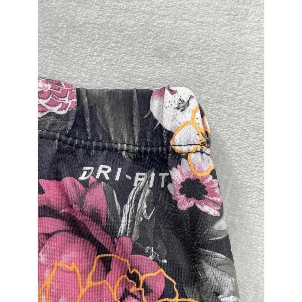 Nike Dri-FIT Leggings Girls Size 4–5 (104–110 cm) Black Pink Floral Print