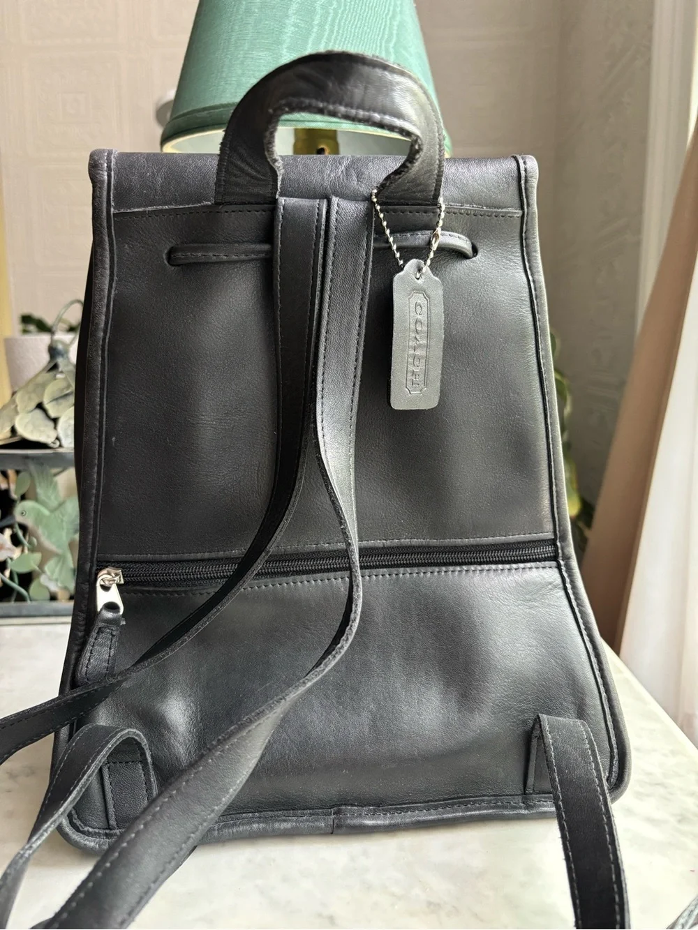 Vintage Coach Backpack Daypack with Nickel Hardware