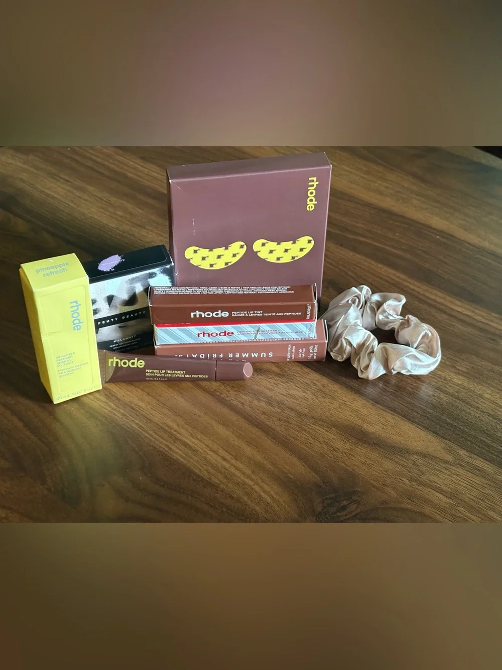 Rhode Caramelized Banana Lip Peptide Treatment & Eye Masks Bundle