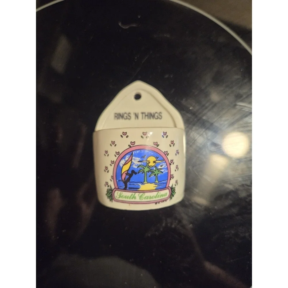 Rings N Things Ceramic South Carolina Jewelry Holder Wall Pocket