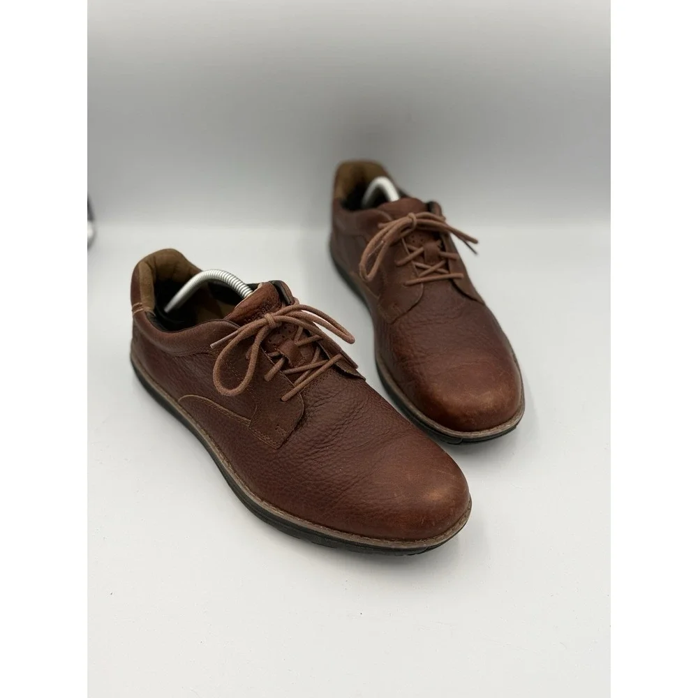Timberland Oxford Lace Up Casual Shoes Men's Size 11 Brown Nubuck Anti Fatigue