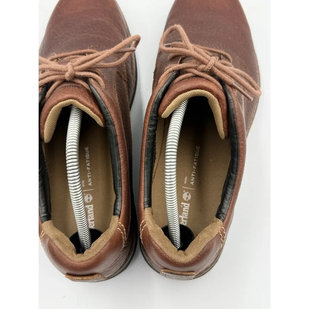 Timberland Oxford Lace Up Casual Shoes Men's Size 11 Brown Nubuck Anti Fatigue