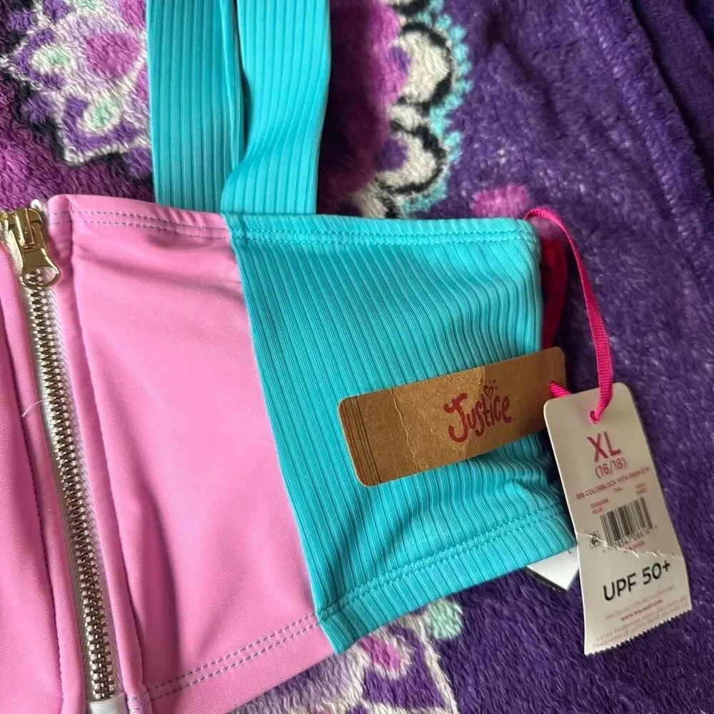 Justice pink teal