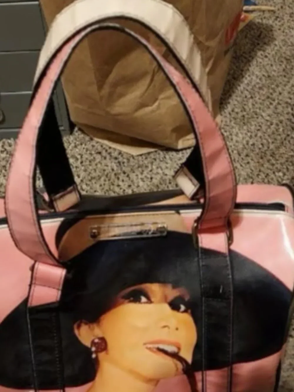 Handbag Banner Tote Purse Audrey Hepburn