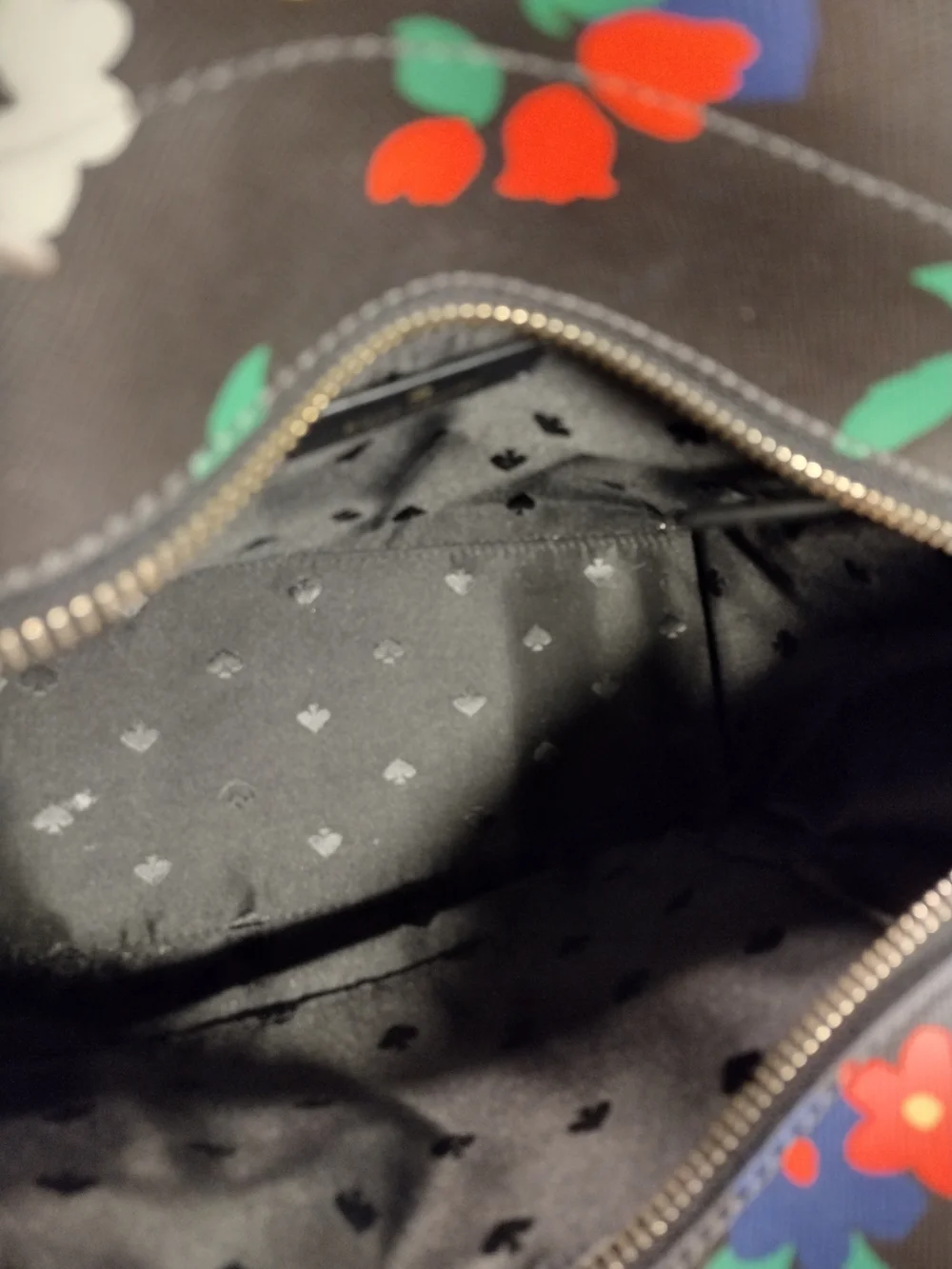 kate spade satchel black red