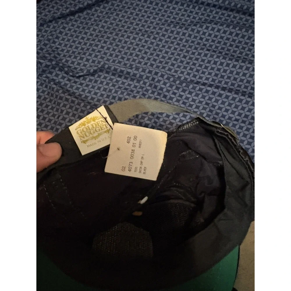 Golden Nugget Black Hat Cap Strapback Adjustable Casino Adult Louisiana