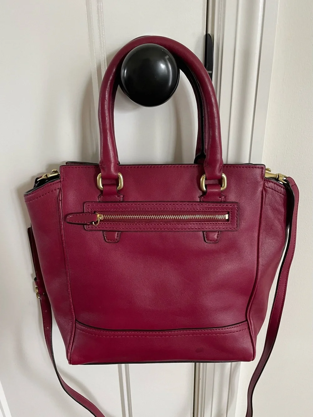 Coach structured leather