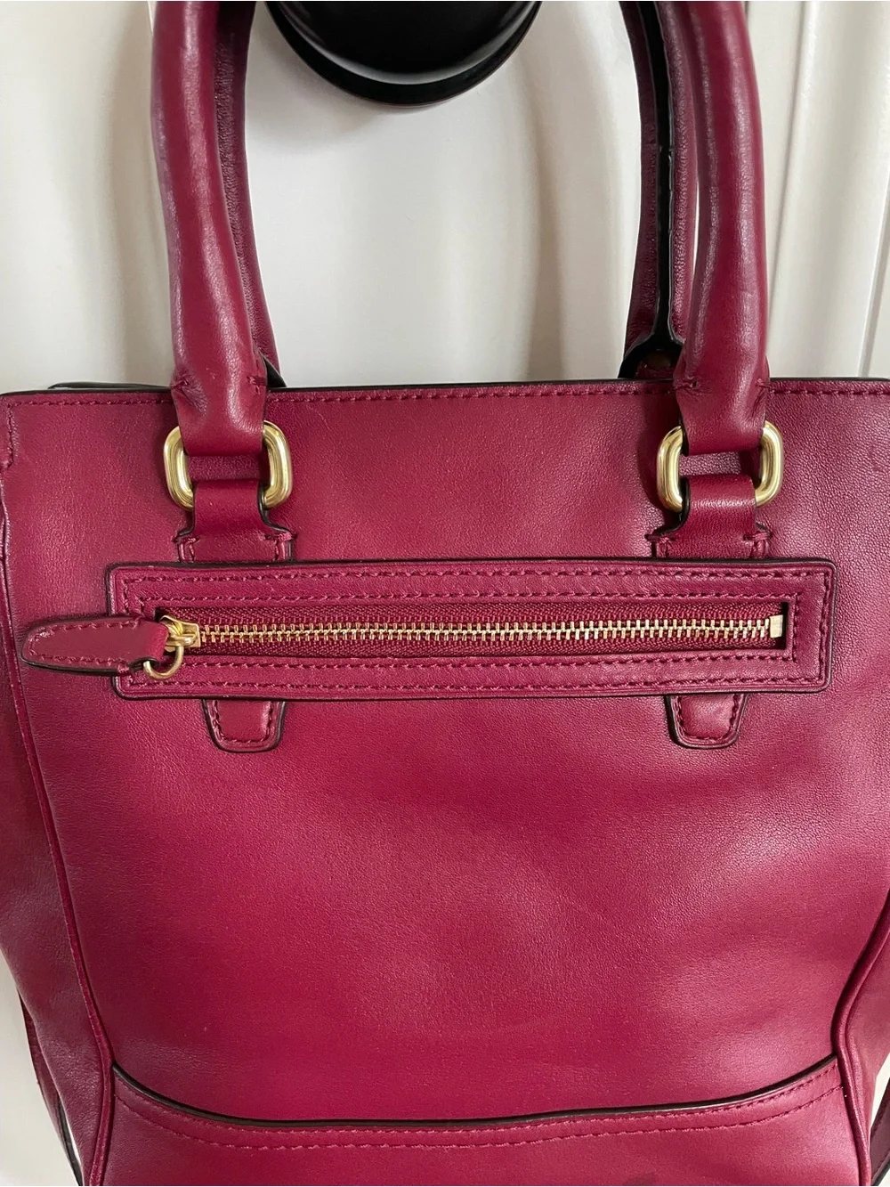 Coach structured leather