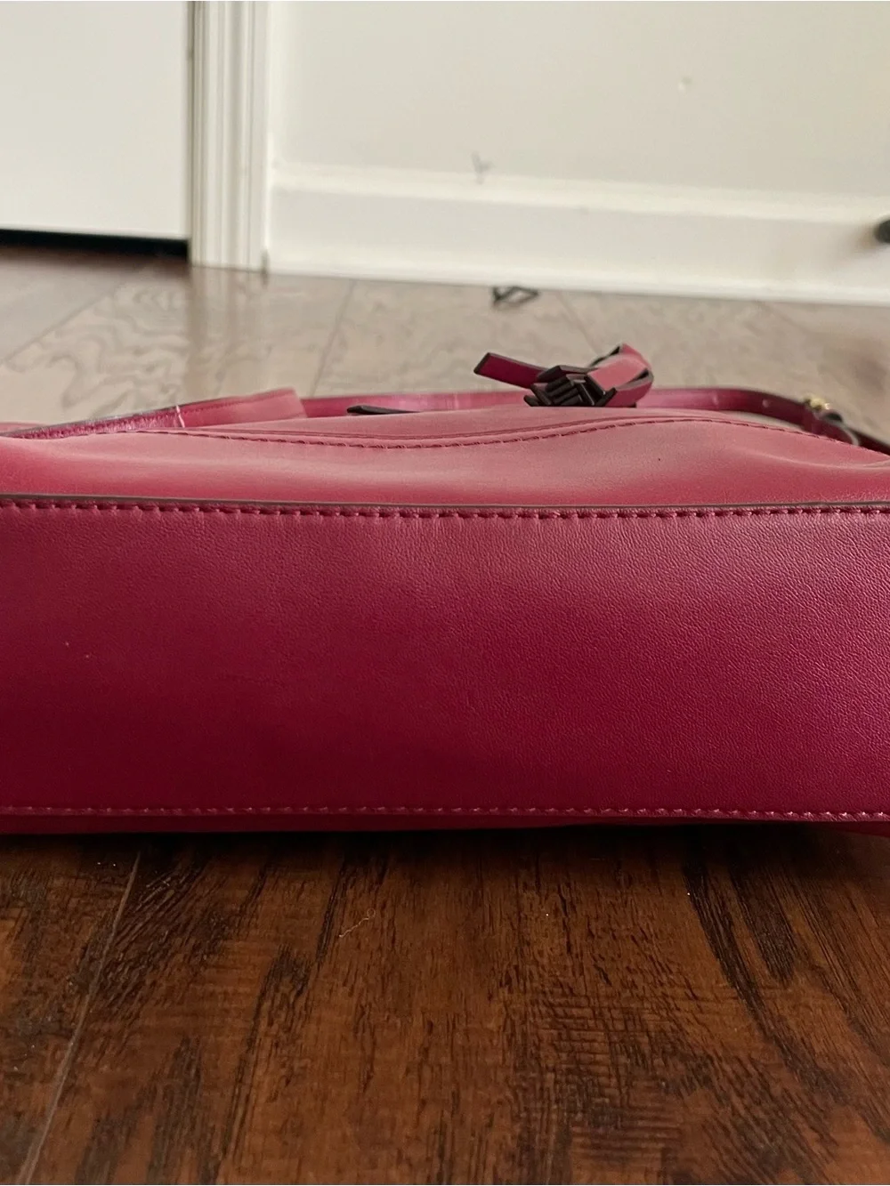 Coach structured leather