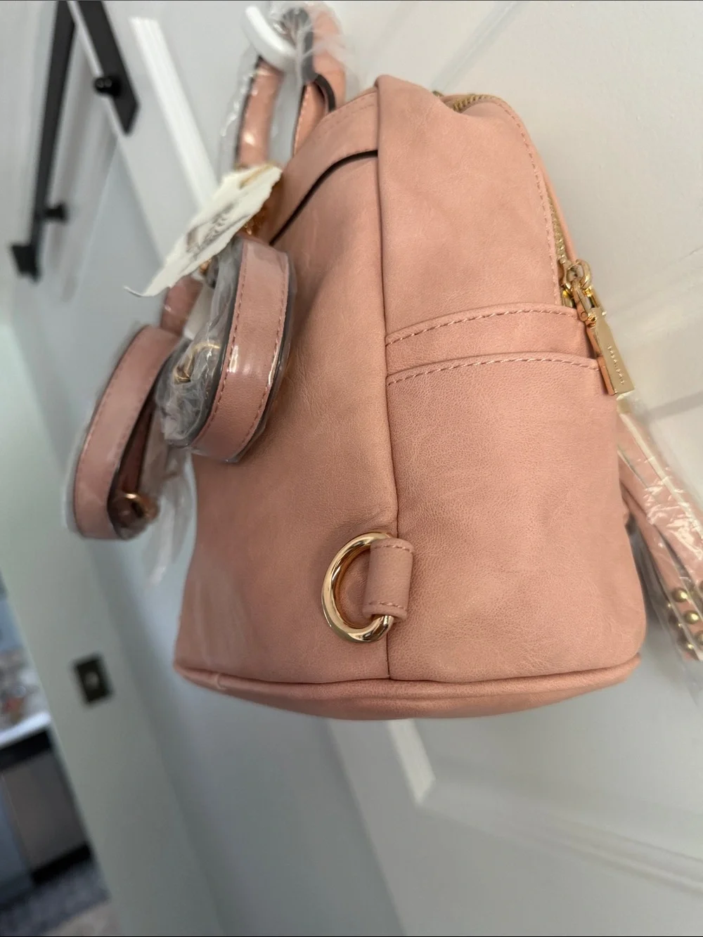 Studded blush Pink Mini Backpack - Women Bags