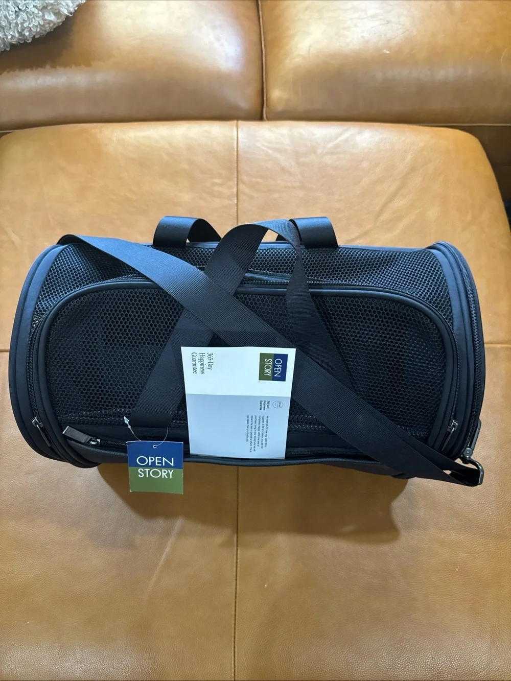 Open Story Pet Carrier Duffel Navy Soft-Sided Travel Bag 17.5” Removable Pad NWT