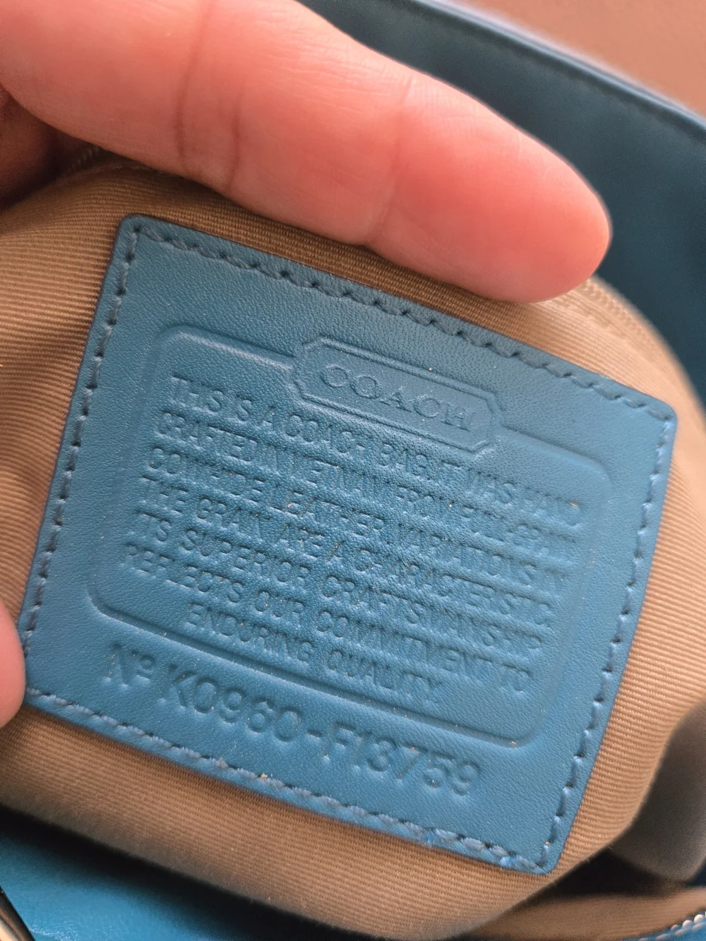 Coach soft teal