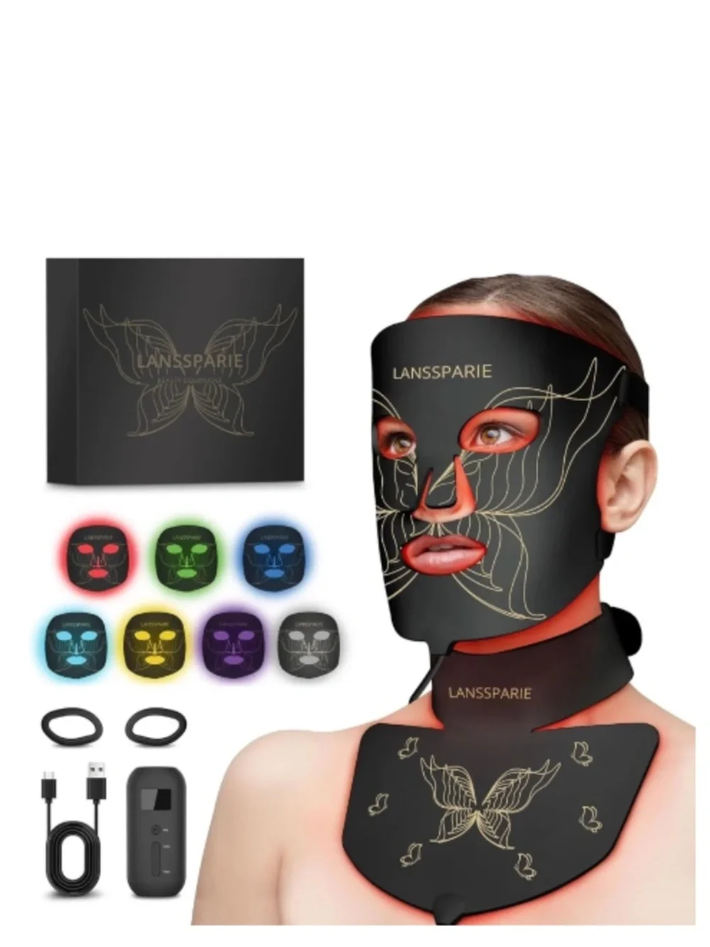 7-IN-1 Color LED Face And Neck Mask Light Therapy
