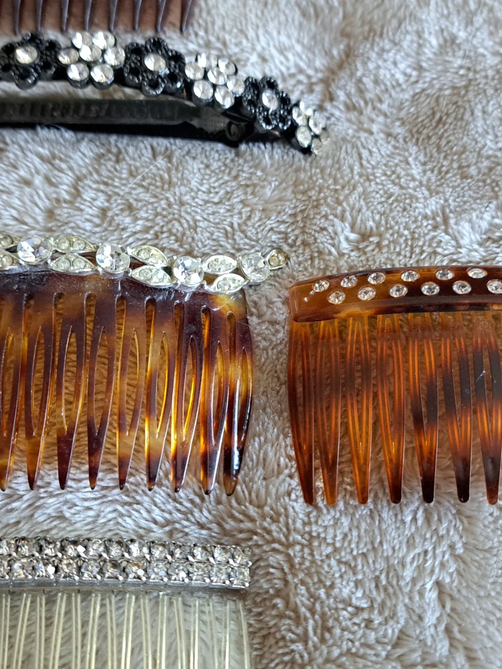 Assorted Decorative Hair Combs and Hair Sticks - Tortoiseshell & Black