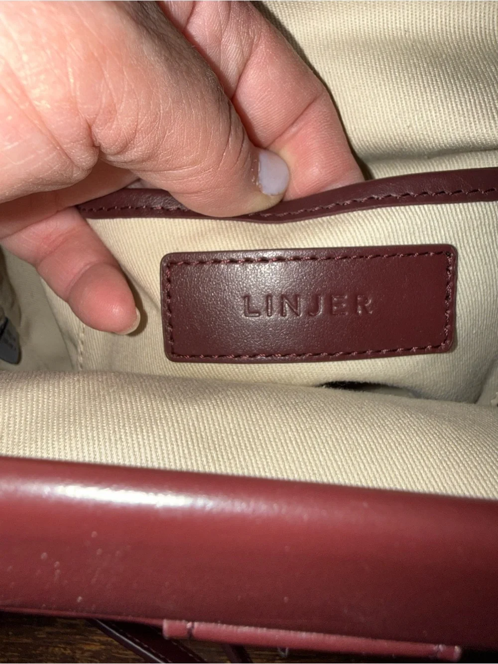 EUC LINJER The Doctor's Bag Burgundy Leather used three times! Includes dust bag