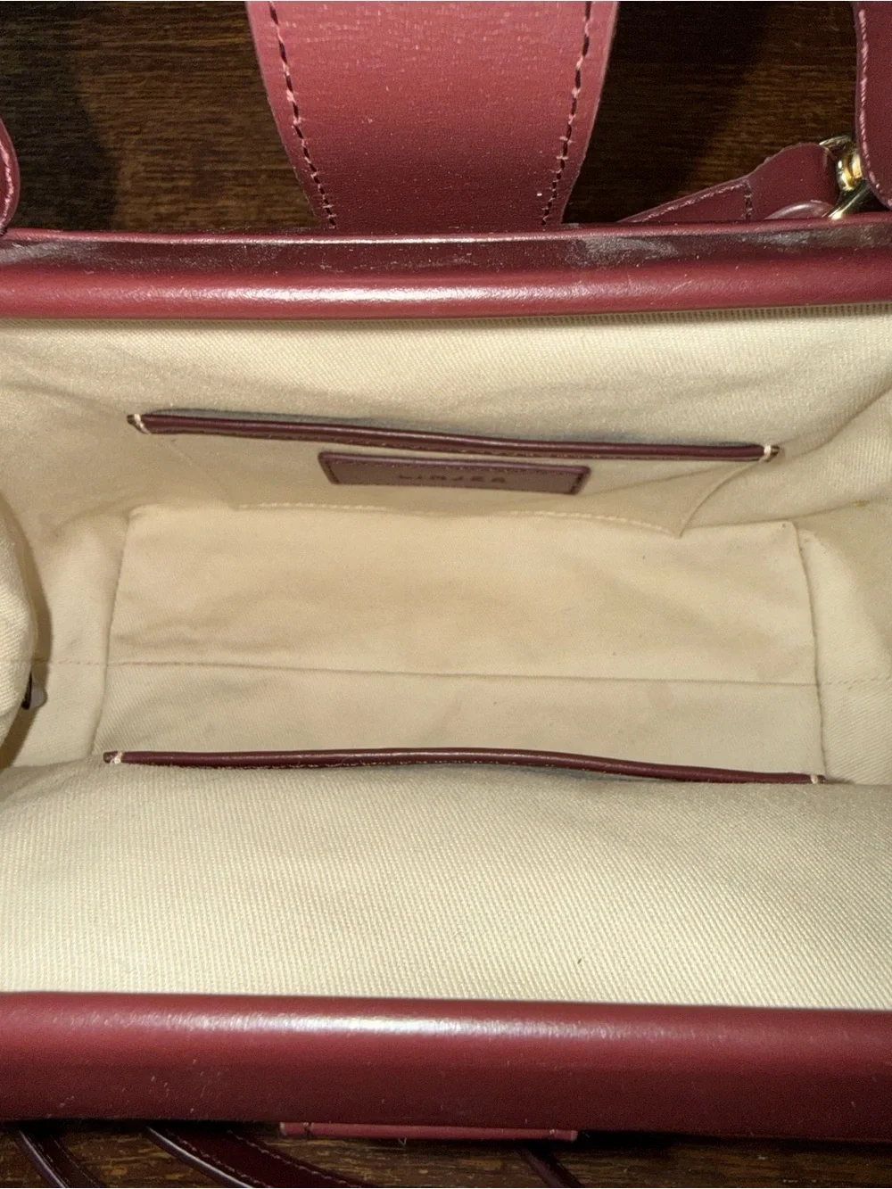 EUC LINJER The Doctor's Bag Burgundy Leather used three times! Includes dust bag