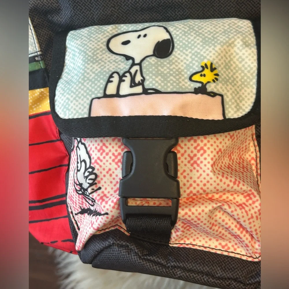 Snoopy Multi-Color Graphic Canvas Backpack
