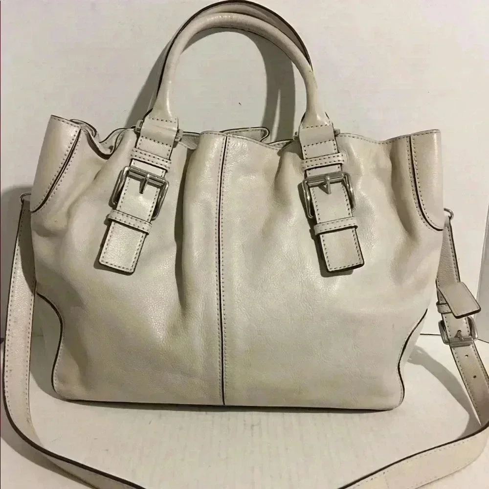 Michael kors master  leather mix satchel handbag
