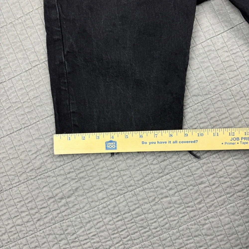 Levis Premium 501 Men 32 Black Denim Cut Off Shorts Button Fly 10