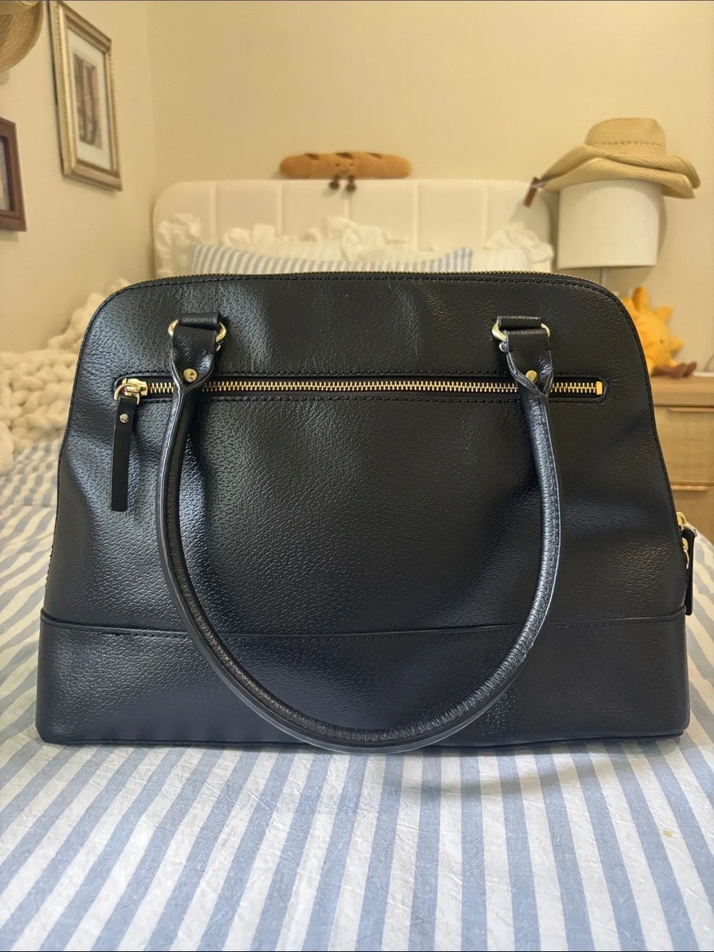 Kate Spade Black Leather Rachelle Wellesley Handbag