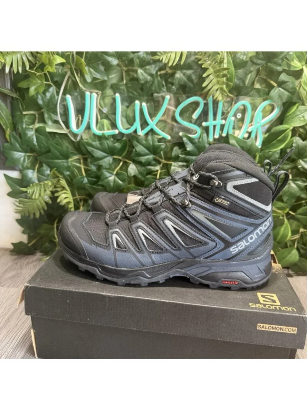New Men's Salomon X Ultra Mid GTX Shoes Black Trail Hiking Sneakers 398674 7.5