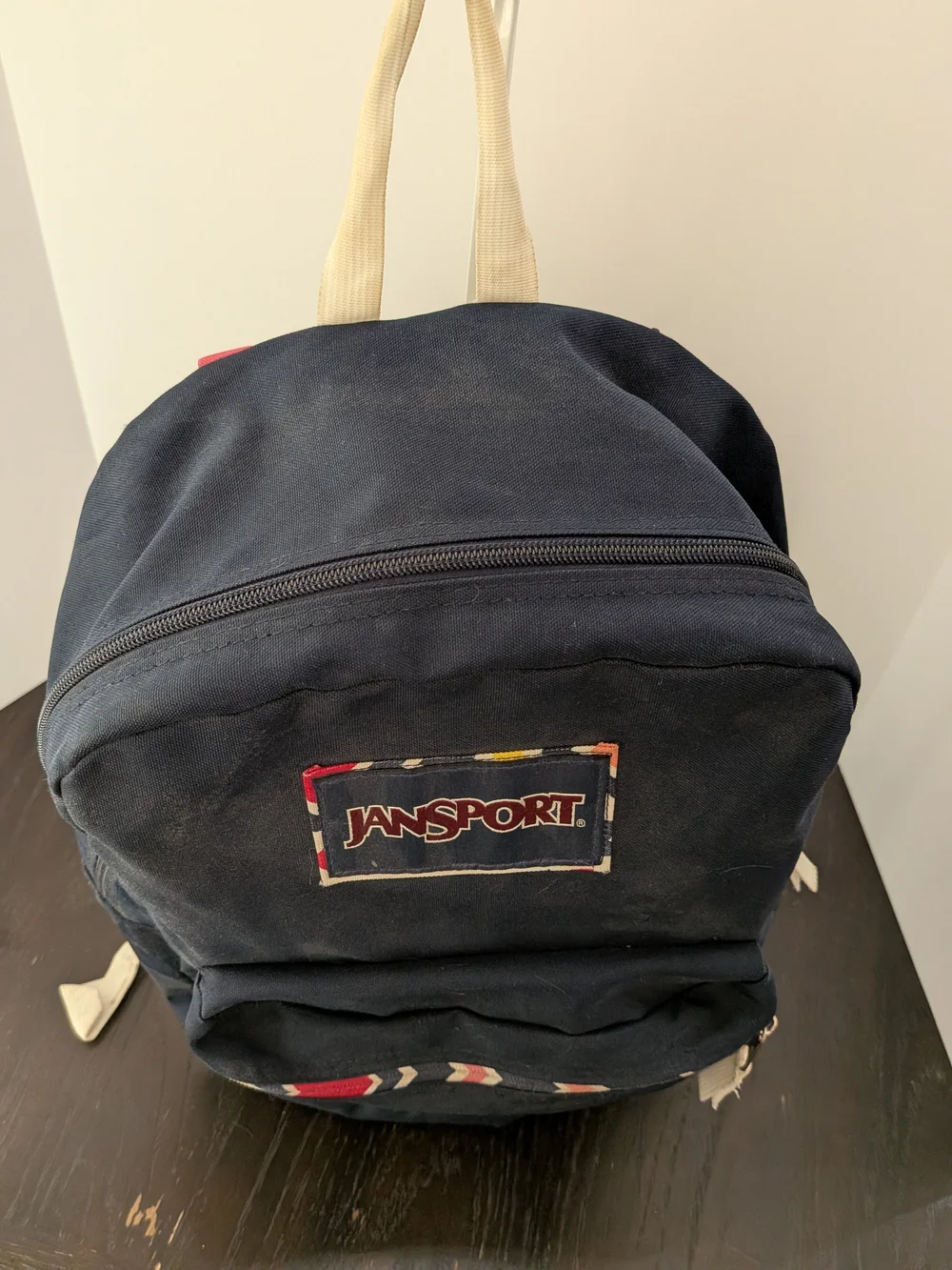 JanSport Navy With Fuchsia Lining Backpack