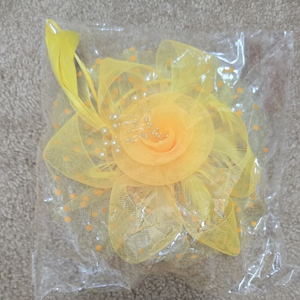 Floral Hair Accessory / Headband With Clip