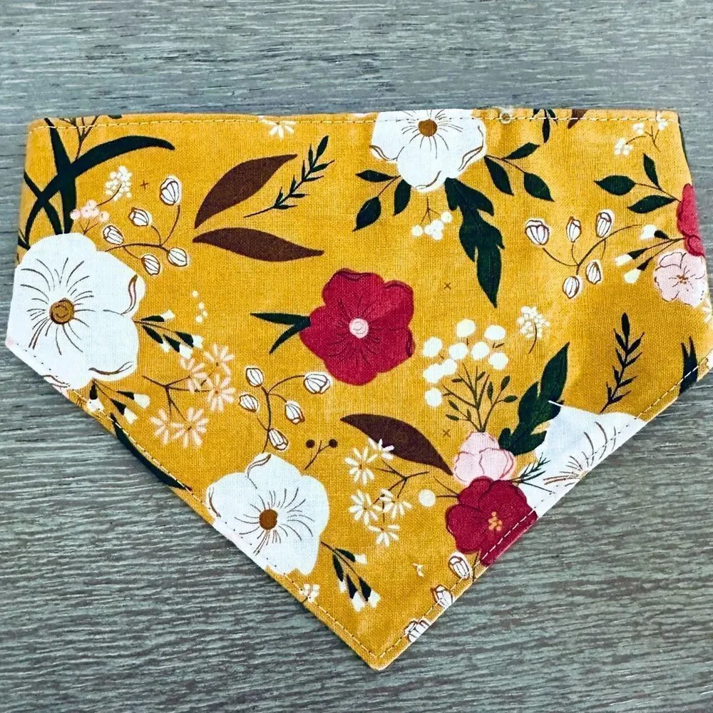 Pet Bandana Floral Botanical Summer Fall Neck Scarf Collar Accessory