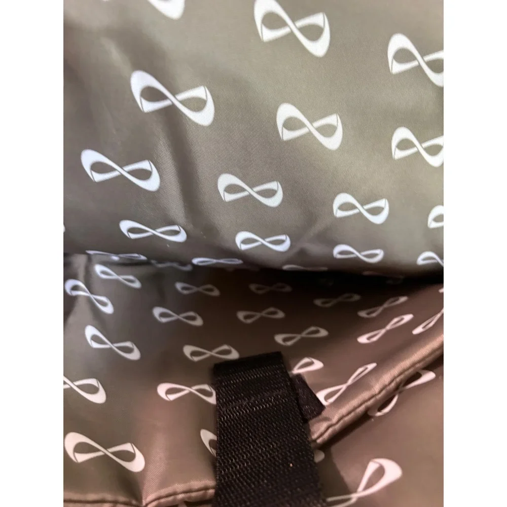 Nfinity Classic Cheer Backpack Black Glitter Teal Logo Athletic School Bag