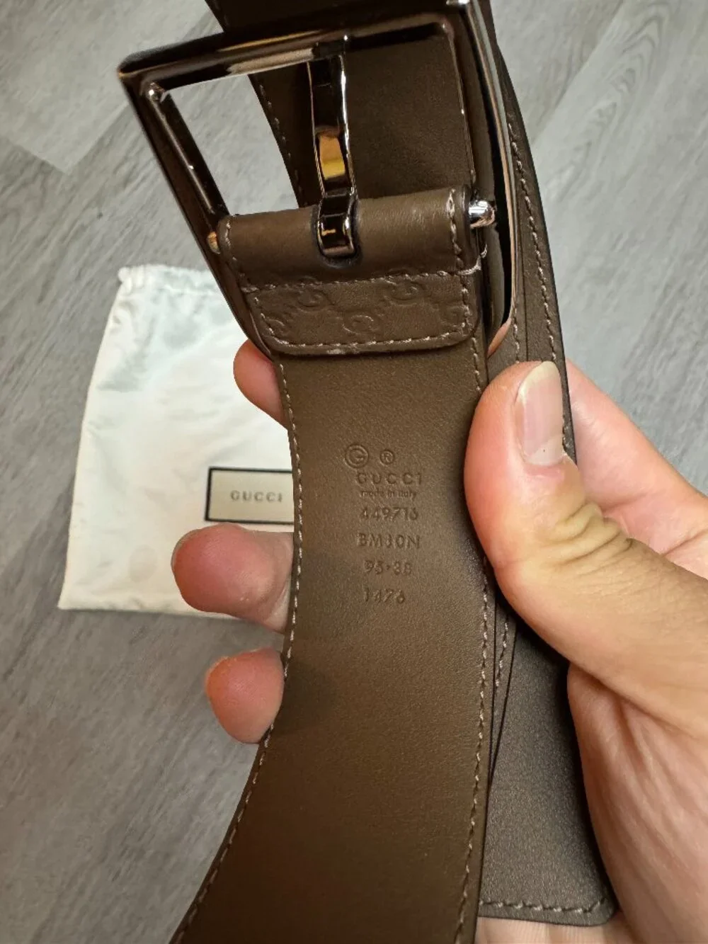 Gucci Belt Brown 449716 Sz 95/38 w/ Dust Bag ✨