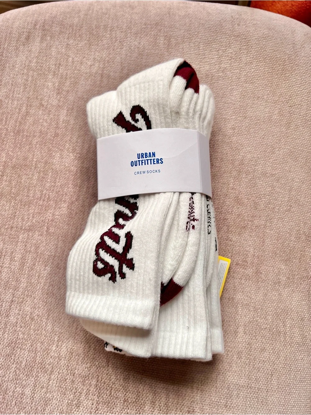 Peanuts Snoopy socks Snoopy and Woodstock graphics Varsity Crew Socks 3-Pack NWT