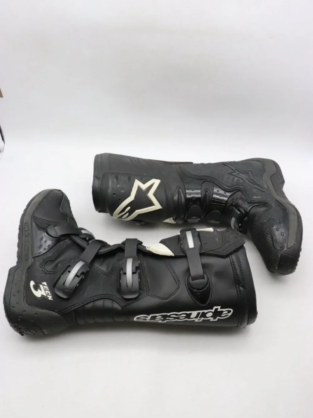 Alpinestars Tech 3s Motocross Boot Men’s Size 8 Black White Bike Boots