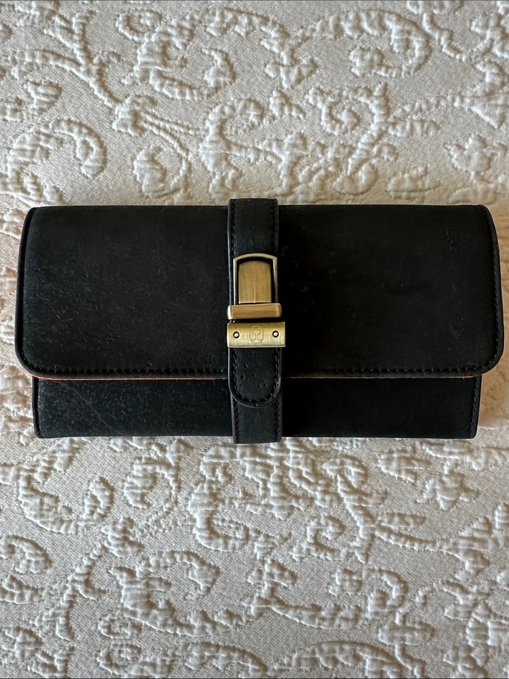 Laflore Paris - Moimoi: Elegant Black Cork Jewelry Pouch *Discontinued Item*