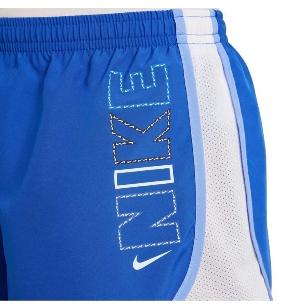 #605.  Nike GIRLS YOUTH Game Royal/White Tempo Dri-FIT Running Shorts