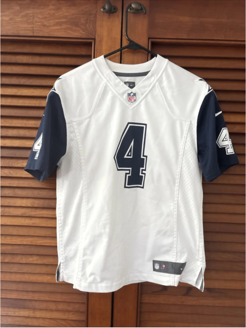 Dallas Cowboys Dak Prescott #4 Nike On Field Youth Jersey White Size L 14/16