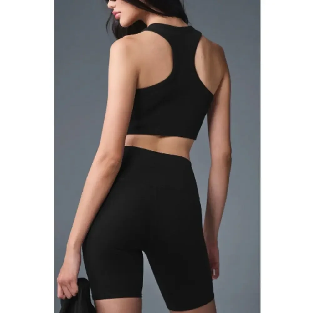 Alo Yoga Black White Aspire Tank Top Size S
