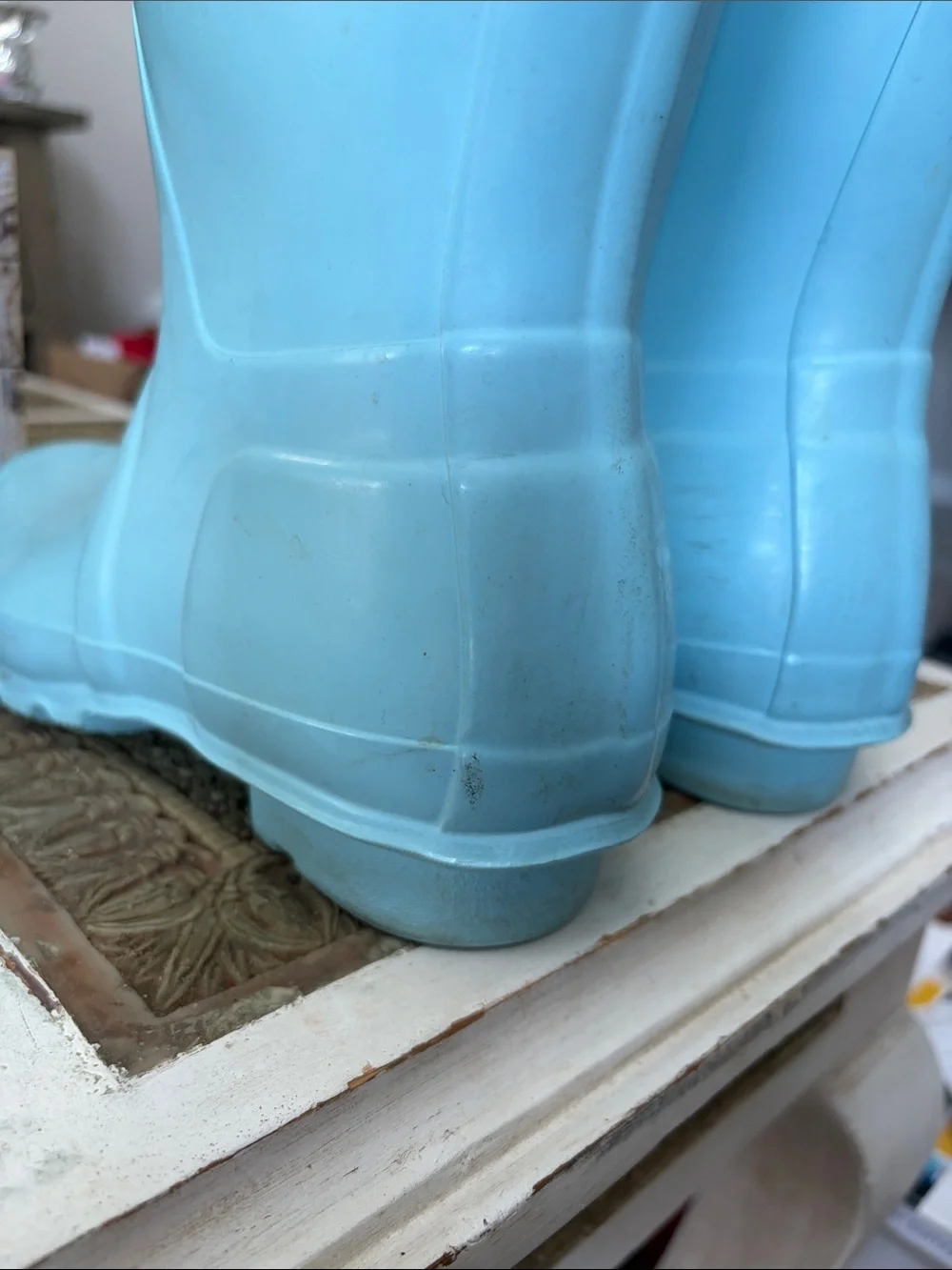 Hunter Pale Blue Rain Boots