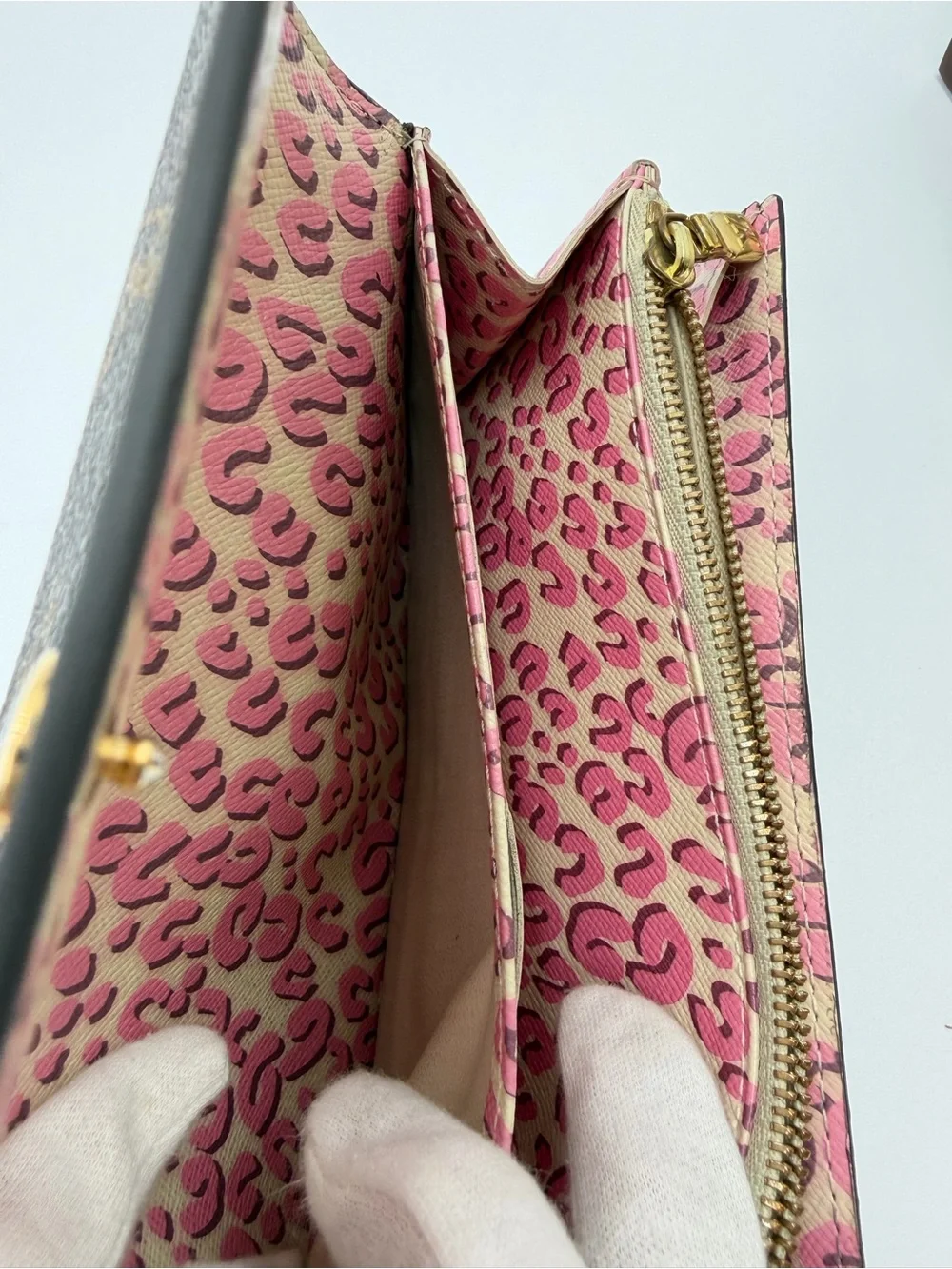 LV Limited Edit Sarah Sprouse x Monogram Wallet w/Pink Leopard Interior Full Set