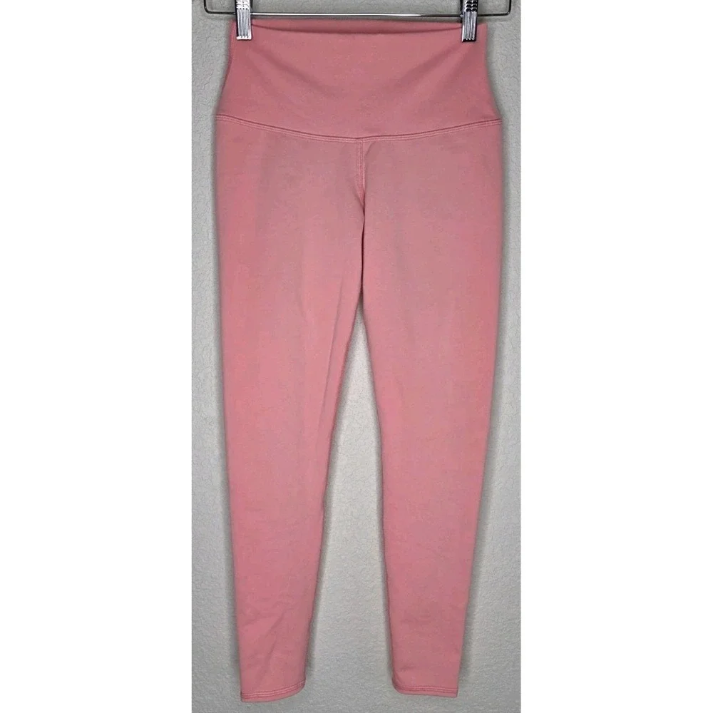 Alo Yoga Women XS Pink Active High Waist Airbrush Workout Legging Pilates Barbie