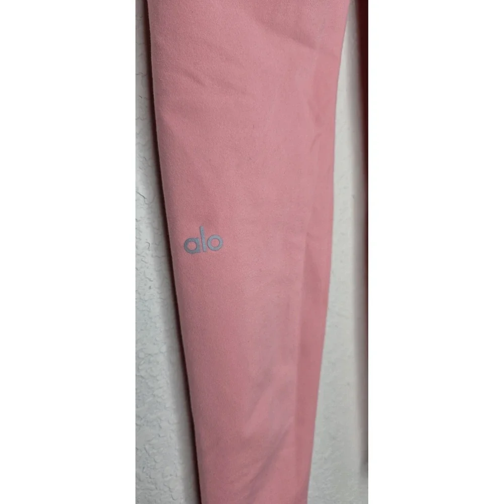 Alo Yoga Women XS Pink Active High Waist Airbrush Workout Legging Pilates Barbie