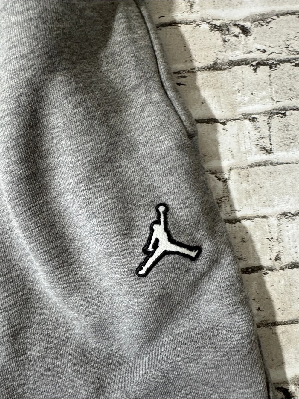 Jordan mens M Medium gray solid cotton blend fleece sweatpants EUC