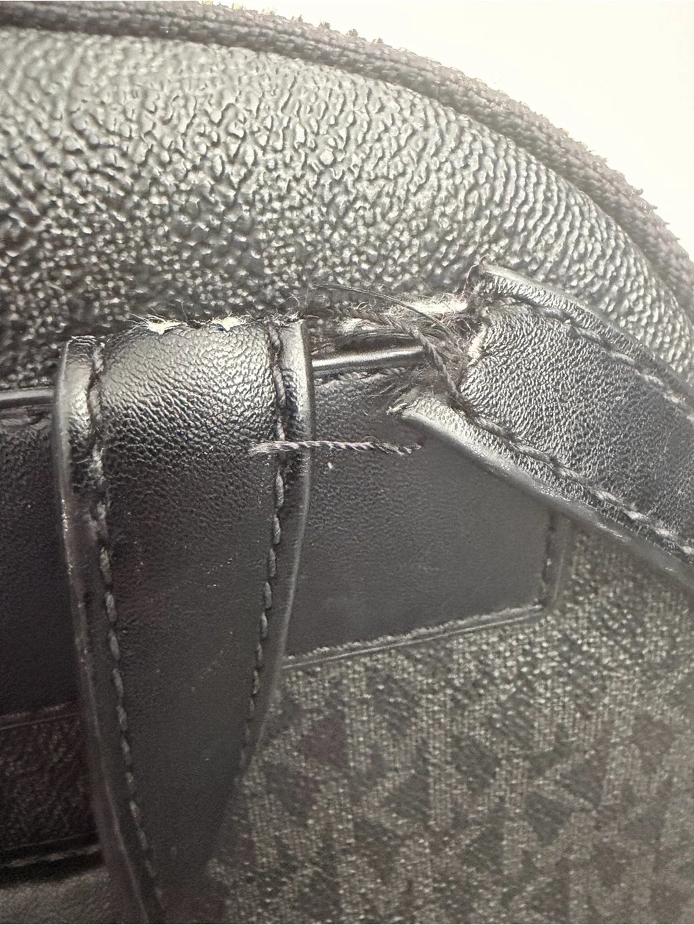 Michael Kors Black/ Grey Studded Medium Backpack