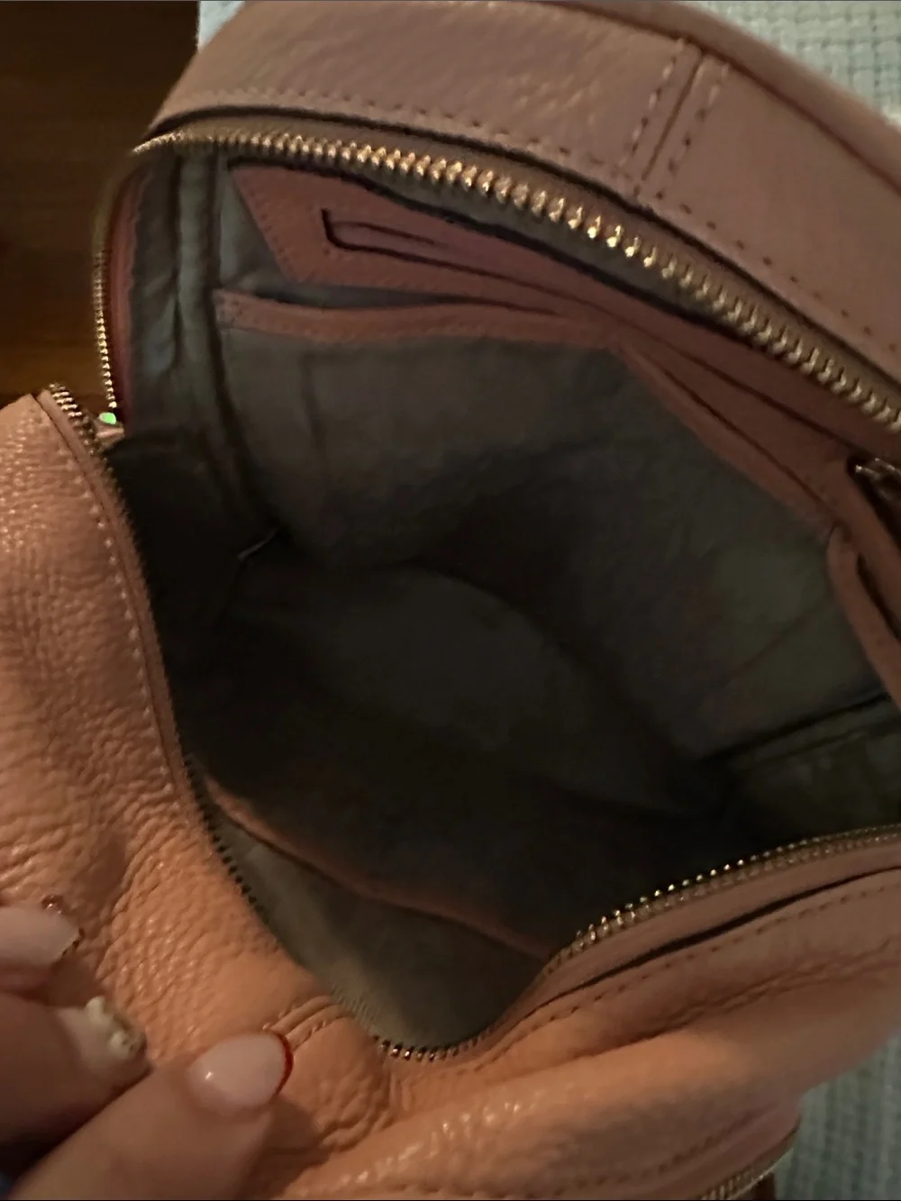Michael Kors top front leather