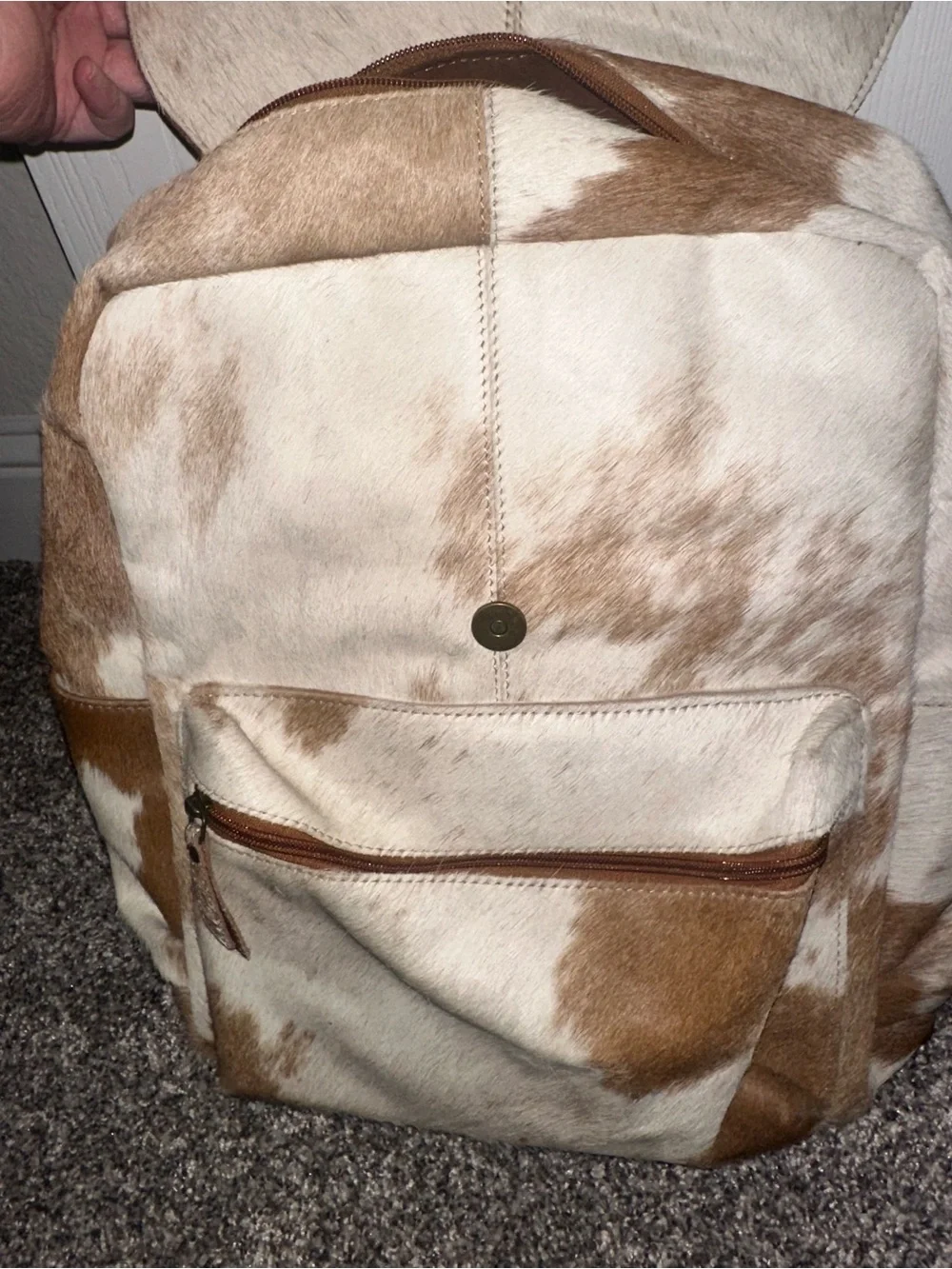Myra Bag tooled cowhide pocket