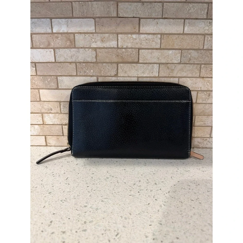 Kate Spade Zip‎ Around Wallet Black Leather