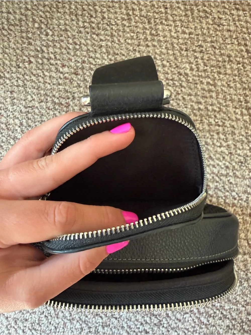 Coach crossbody black pocket